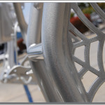 Silver Motorcycle Frame